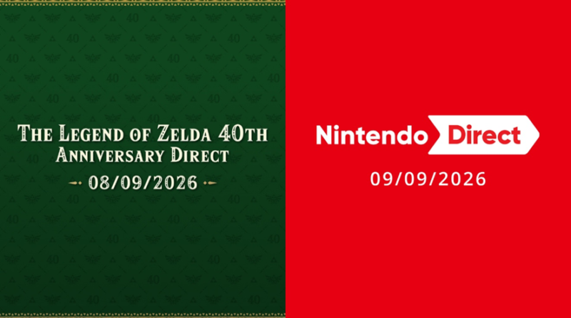 Duas apresentações Nintendo Direct transmitidas na próxima semana